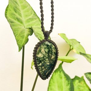 Shop Agate Necklaces! Moss Agate necklace, natural stone Macrame necklace, mans necklace, Moss Agate macrame necklace, Green white stone necklace, Oval Moss Agate | Natural genuine Agate necklaces. Buy crystal jewelry, handmade handcrafted artisan jewelry for women.  Unique handmade gift ideas. #jewelry #beadednecklaces #beadedjewelry #gift #shopping #handmadejewelry #fashion #style #product #necklaces #affiliate #ad