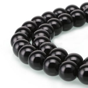 Shop Black Agate Beads! U Pick 1 Strand/15" Natural AAA Black Agate Healing Gemstone 4mm 6mm 8mm 10mm Round Stone Bead for Earrings Bracelet Necklace Jewelry Making | Natural genuine beads Agate beads for beading and jewelry making.  #jewelry #beads #beadedjewelry #diyjewelry #jewelrymaking #beadstore #beading #affiliate #ad