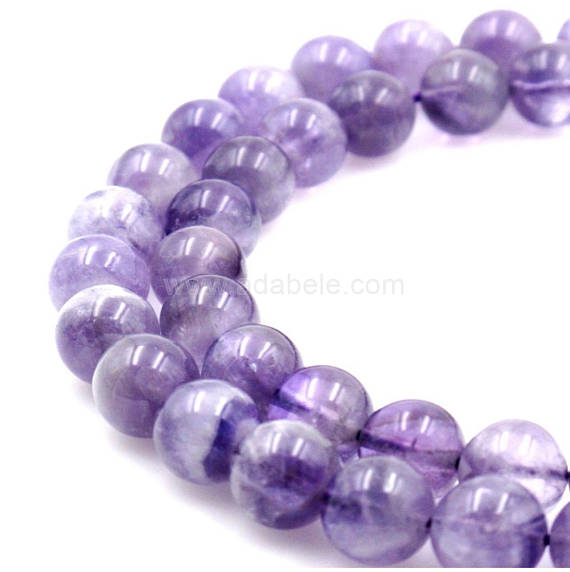 U Pick 1 Strand/15" Natural Purple Amethyst Healing Gemstone 4mm 6mm 8mm 10mm Round Stone Bead For Earrings Bracelet Necklace Jewelry Making