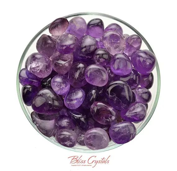 1 Super Purple Gem Amethyst Tumbled Stone Bolivia Healing Crystal And Stone Meditation Peace Calm Medicine Bag Reiki Jewelry Craft #sa40