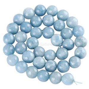 U Pick 1 Strand/15" Natural Opaque Tanzanite Quartz Healing Gemstone 4mm 6mm 8mm 10mm Round Stone Bead for Bracelet Necklace Jewelry Making | Natural genuine round Aquamarine beads for beading and jewelry making.  #jewelry #beads #beadedjewelry #diyjewelry #jewelrymaking #beadstore #beading #affiliate #ad