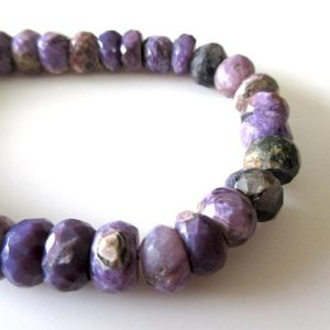 Shop Charoite Rondelle Beads! Charoite Faceted Rondelle Beads, 9mm To 10mm Charoite Beads, Natural Charoite Gemstone Beads, Sold As 5 Inch/10 Inch Strand, GDS1119 | Natural genuine rondelle Charoite beads for beading and jewelry making.  #jewelry #beads #beadedjewelry #diyjewelry #jewelrymaking #beadstore #beading #affiliate #ad