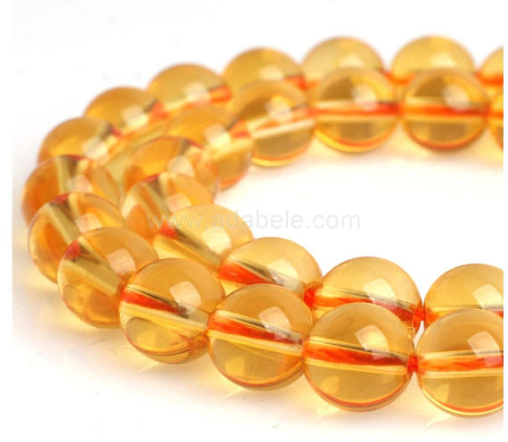 U Pick 1 Strand/15" Top Quality Natural Yellow Citrine Healing Gemstone Loose Beads 4mm 6mm 8mm 10mm Round Spacer Beads For Jewelry Making