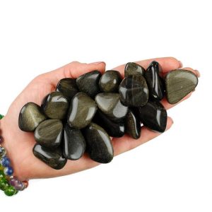 gold sheen obsidian stone meaning