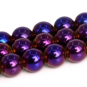 Purple Hematite Beads Grade AAA Gemstone Round Loose Beads 2MM 3MM 4MM 6MM 10MM 12MM Bulk Lot Options | Natural genuine beads Gemstone beads for beading and jewelry making.  #jewelry #beads #beadedjewelry #diyjewelry #jewelrymaking #beadstore #beading #affiliate #ad