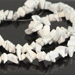 Shop Howlite Chip & Nugget Beads! 1 Strand/33" Top Quality Natural White Howlite Healing Gemstone Smooth Free Form 5-8mm Stone Chip Bead for Bracelet Earrings Jewelry Making | Natural genuine chip Howlite beads for beading and jewelry making.  #jewelry #beads #beadedjewelry #diyjewelry #jewelrymaking #beadstore #beading #affiliate #ad
