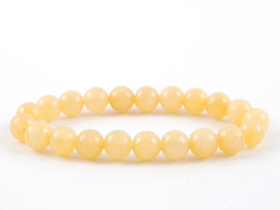 Yellow Jade Bracelet, Yellow Jade Bracelet 8 Mm Beads, Yellow Jade, Bracelets, Metaphysical Crystals, Gifts, Crystals, Gemstones, Gems