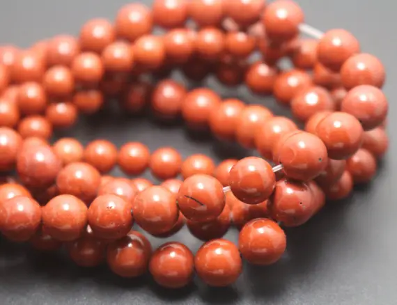 6mm/8mm/10mm/12mm Red Jasper Beads,smooth And Round Stone Beads,15 Inches One Starand