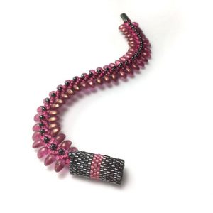 Shop Jewelry Making Kits! Kumihimo Bracelet Kit with Lily Petal Beads Edges – Pink Candy Colorway – Round Braid with Flat Braid Look and Beaded Edges – Kumihimo Kit | Shop jewelry making and beading supplies, tools & findings for DIY jewelry making and crafts. #jewelrymaking #diyjewelry #jewelrycrafts #jewelrysupplies #beading #affiliate #ad