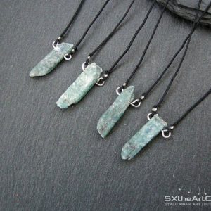 Shop Kyanite Necklaces! Ocean Blue Kyanite pendant, throat chakra stone, unisex talisman pendant, amulet necklace, calming gemstone, minimal jewellery, men jewelry | Natural genuine Kyanite necklaces. Buy crystal jewelry, handmade handcrafted artisan jewelry for women.  Unique handmade gift ideas. #jewelry #beadednecklaces #beadedjewelry #gift #shopping #handmadejewelry #fashion #style #product #necklaces #affiliate #ad