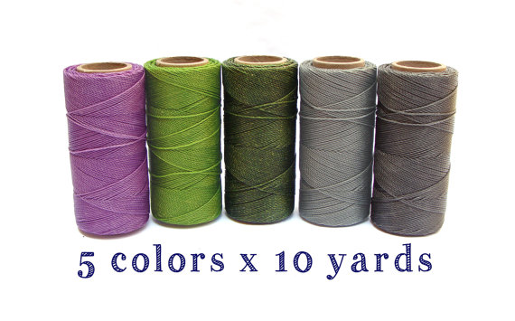 Linhasita Waxed Polyester Cord Set Fairy - 1mm 2-ply Twisted Macrame String