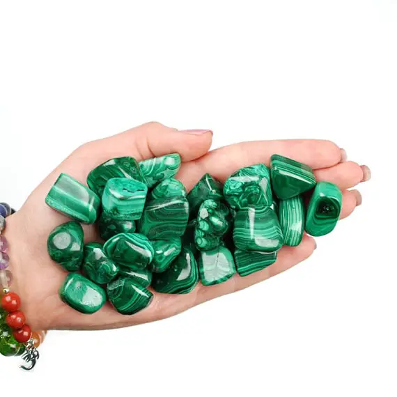 Malachite Tumbled Stone, Malachite, Tumbled Stones, Stones, Crystals, Rocks, Gifts, Wedding Favors, Gemstones, Gems, Zodiac Crystals