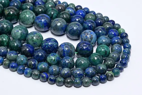 Azurite Loose Beads Round Shape 5-6mm 8mm 10mm 16mm