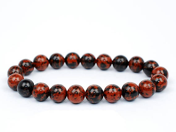 Mahogany Obsidian Bracelet, Mahogany Obsidian, Bracelets 8 Mm Beads, Metaphysical Crystals, Wedding Favors, Gifts, Crystals, Gemstones, Gems