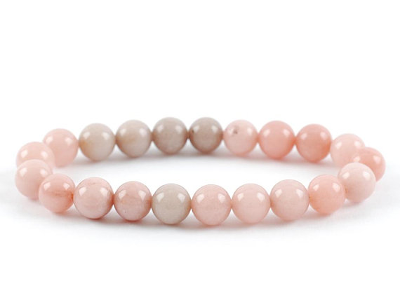 Pink Opal Bracelet, Pink Opal Bracelet 8 Mm Beads, Opal, Bracelets, Pink Opal, Metaphysical Crystals, Stones, Crystals, Gifts, Gemstones
