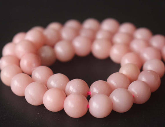 Natural Pink Opal Smooth And Round Beads,6mm/8mm/10mm/12mm Gemstone Beads Supply,15 Inches One Starand