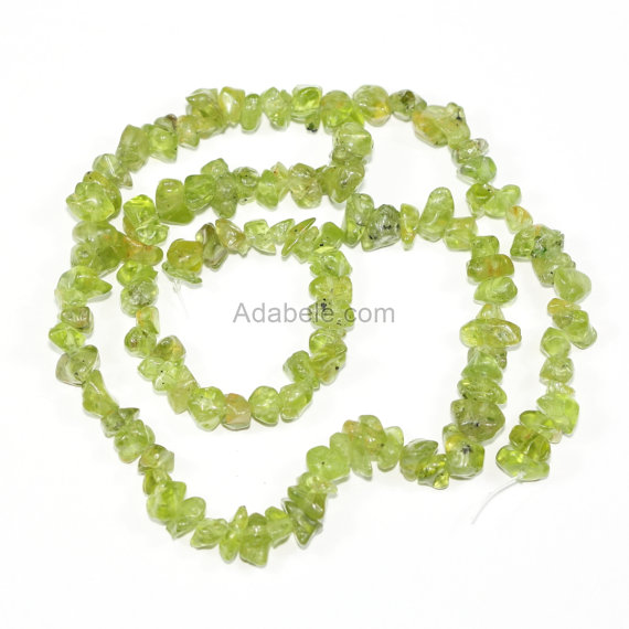 1 Strand/33" Natural Green Peridot Healing Gemstone 5-8mm Free-form Stone Chip Beads For Earrings Bracelet Necklace Charm Jewelry Making