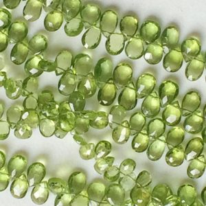 Shop Peridot Faceted Beads! 4x6mm-5x7mm Peridot Faceted Pear Beads, Natural Peridot Faceted Pear Briolettes, Peridot For Jewelry (4IN To 8IN options) – AGA124 | Natural genuine faceted Peridot beads for beading and jewelry making.  #jewelry #beads #beadedjewelry #diyjewelry #jewelrymaking #beadstore #beading #affiliate #ad