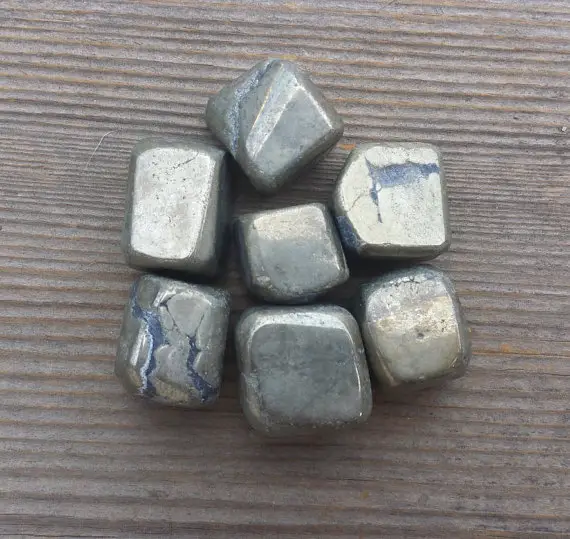 Pyrite Tumbled Stone One (1) Medium/large Natural Tumble Stone