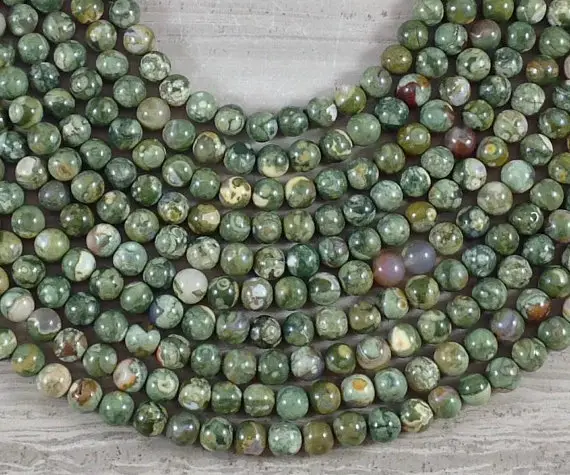 Rainforest Jasper Aka Green Rhyolite Round Grade A 6mm 8mm 10mm 12mm