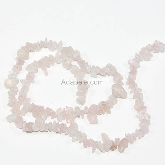 1 Strand/33" Top Quality Natural Pink Rose Quartz Healing Gemstone Free Form 5-8mm Stone Chip Beads For Earrings Bracelet Jewelry Making