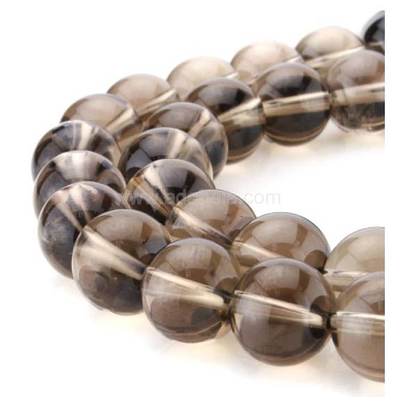 U Pick 1 Strand/15" Natural Smoky Quartz Healing Crystal Gemstone 4mm 6mm 8mm 10mm Loose Round Spacer Beads For Jewelry Making Supplies