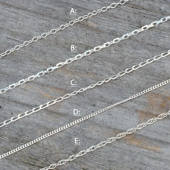 Solid Sterling Silver Chain, Trace, Diamond Cut Trace, Diamond Cut Curb, Curb And Rope, Silver Chain Necklace