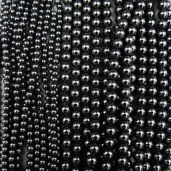 A+ Genuine Natural Black Tourmaline Beads 4mm 6mm 8mm 10mm 12mm Round Beads High Quality Black Gemstone Full 15.5" Strand