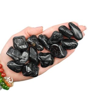 Shop Tumbled Black Tourmaline Crystals & Pocket Stones! Black Tourmaline Tumbled Stone, Tourmaline, Tumbled Stones, Crystals, Stones, Gifts, Rocks, Gems, Gemstones, Zodiac Crystals, Healing Stone | Natural genuine stones & crystals in various shapes & sizes. Buy raw cut, tumbled, or polished gemstones for making jewelry or crystal healing energy vibration raising reiki stones. #crystals #gemstones #crystalhealing #crystalsandgemstones #energyhealing #affiliate #ad