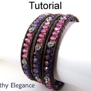 Shop Jewelry Making Tutorials! DIY Leather Wrap Bracelet Tutorial, Beaded Wrap Bracelet Tutorial, Leather Wrap Bracelet Bohemian Instrutions, Simple Bead Patterns, P-00137 | Shop jewelry making and beading supplies, tools & findings for DIY jewelry making and crafts. #jewelrymaking #diyjewelry #jewelrycrafts #jewelrysupplies #beading #affiliate #ad