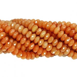 Shop Aventurine Faceted Beads! 15 IN Strand 8 mm Red Aventurine Rondelle Faceted Gemstone Beads (RDERLF0008) | Natural genuine faceted Aventurine beads for beading and jewelry making.  #jewelry #beads #beadedjewelry #diyjewelry #jewelrymaking #beadstore #beading #affiliate #ad