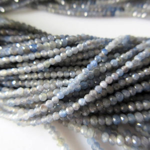 Shop Sapphire Round Beads! 2mm Natural Blue Sapphire Faceted Round Beads, Sapphire Rondelles, Excellent Uniform Cut, 13 Inch Strand, GDS494 | Natural genuine round Sapphire beads for beading and jewelry making.  #jewelry #beads #beadedjewelry #diyjewelry #jewelrymaking #beadstore #beading #affiliate #ad