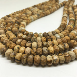 Shop Picture Jasper Rondelle Beads! 8x5mm Faceted Picture Jasper Rondelle Beads, Gemstone Beads, Wholesale Beads | Natural genuine rondelle Picture Jasper beads for beading and jewelry making.  #jewelry #beads #beadedjewelry #diyjewelry #jewelrymaking #beadstore #beading #affiliate #ad