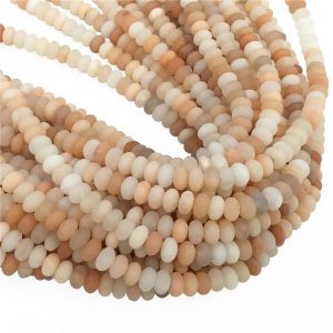 Shop Aventurine Rondelle Beads! 8x5mm Matte Peach Aventurine Rondelle Beads , 15.5 Inch Strand,Approx 78Beads | Natural genuine rondelle Aventurine beads for beading and jewelry making.  #jewelry #beads #beadedjewelry #diyjewelry #jewelrymaking #beadstore #beading #affiliate #ad