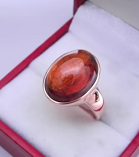 Aaaa Stunning Bronze Tourmaline Cabochon 12.76 Carats  16x12mm In 14k Rose Gold Ring, Also Available In Yellow Or White Gold 1811