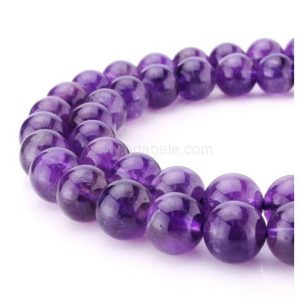 U Pick 1 Strand/15" Natural Grade A Purple Amethyst Crystal Healing Gemstone 4mm 6mm 8mm 10mm Round Stone Spacer Beads for Jewelry Making | Natural genuine beads Gemstone beads for beading and jewelry making.  #jewelry #beads #beadedjewelry #diyjewelry #jewelrymaking #beadstore #beading #affiliate #ad
