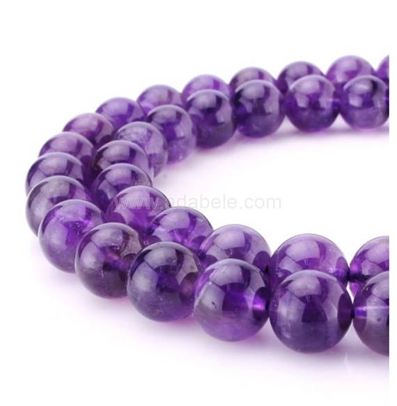 U Pick 1 Strand/15" Natural Grade A Purple Amethyst Crystal Healing Gemstone 4mm 6mm 8mm 10mm Round Stone Spacer Beads For Jewelry Making
