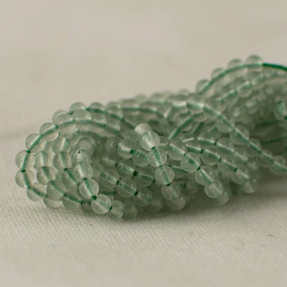 Natural Green Aventurine Semi-precious Gemstone Round Beads - 2mm - 15" Strand