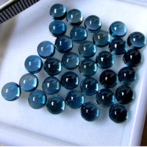 Shop Topaz Cabochons! Natural London Blue Topaz Round cabochon Size 6X6MM Top Quality London Blue Topaz Round Flatback Cabochon loose Gemstone Making Jewellery | Natural genuine stones & crystals in various shapes & sizes. Buy raw cut, tumbled, or polished gemstones for making jewelry or crystal healing energy vibration raising reiki stones. #crystals #gemstones #crystalhealing #crystalsandgemstones #energyhealing #affiliate #ad