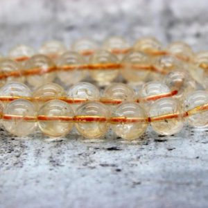 Shop Citrine Round Beads! Natural Citrine Gemstone Beads, Smooth Citrine Polished Round Sphere Loose Gemstone Beads (4mm 6mm 8mm 10mm 12mm)- PG36 | Natural genuine round Citrine beads for beading and jewelry making.  #jewelry #beads #beadedjewelry #diyjewelry #jewelrymaking #beadstore #beading #affiliate #ad