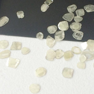 Shop Diamond Bead Shapes! 3.5-5.5mm Off White Diamond Slices, Faceted Off White Diamond Slice, Beautiful Diamond Polki Slices For Jewelry (0.5Cts To 1CT) – PUSPD149 | Natural genuine other-shape Diamond beads for beading and jewelry making.  #jewelry #beads #beadedjewelry #diyjewelry #jewelrymaking #beadstore #beading #affiliate #ad