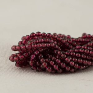 High Quality Grade A Natural Garnet (red) Semi-Precious Gemstone Round Beads – 2mm – 15" strand | Natural genuine beads Array beads for beading and jewelry making.  #jewelry #beads #beadedjewelry #diyjewelry #jewelrymaking #beadstore #beading #affiliate #ad