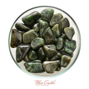 Shop Tumbled Garnet Crystals & Pocket Stones! 1 GROSSULARITE Tumbled Stone aka Green Garnet Healing Crystal and Stone for Relaxation #GL01 | Natural genuine stones & crystals in various shapes & sizes. Buy raw cut, tumbled, or polished gemstones for making jewelry or crystal healing energy vibration raising reiki stones. #crystals #gemstones #crystalhealing #crystalsandgemstones #energyhealing #affiliate #ad