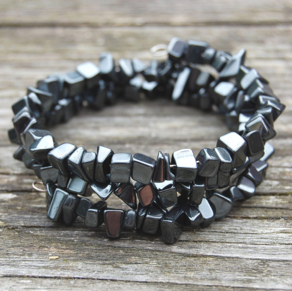 Hematite Gemstone Spiral Wrap Bracelet Project