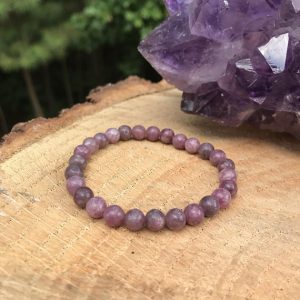 Lilac Lepidolite Bracelet | Chakra Healing Crystal | Stress | Tension | EMF Smog | Balance | Lithium | Pink Purple His Hers Unisex | Natural genuine Array jewelry. Buy crystal jewelry, handmade handcrafted artisan jewelry for women.  Unique handmade gift ideas. #jewelry #beadedjewelry #beadedjewelry #gift #shopping #handmadejewelry #fashion #style #product #jewelry #affiliate #ad