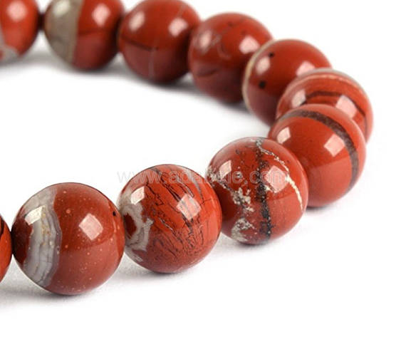 U Pick 1 Strand/15" Top Quality Natural Red River Jasper Healing Gemstone 4mm 6mm 8mm 10mm Round Spacer Beads For Bracelet Jewelry Making