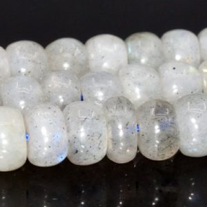 Shop Labradorite Rondelle Beads! 5x3MM Gray Labradorite Beads Grade AA Genuine Natural Gemstone Full Strand Rondelle Loose Beads 15" BULK LOT 1,3,5,10 and 50 (105023-1394) | Natural genuine rondelle Labradorite beads for beading and jewelry making.  #jewelry #beads #beadedjewelry #diyjewelry #jewelrymaking #beadstore #beading #affiliate #ad