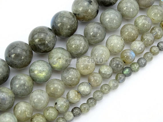 U Pick 1 Strand/15" Top Quality Natural Labradorite Healing Gemstone 4mm 6mm 8mm 10mm Round Stone Beads For Earrings Necklace Jewelry Making