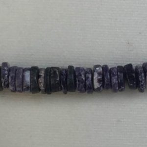 2 strands of Lepidolite rondelle beads 5-6mm 8" length each | Natural genuine rondelle Lepidolite beads for beading and jewelry making.  #jewelry #beads #beadedjewelry #diyjewelry #jewelrymaking #beadstore #beading #affiliate #ad