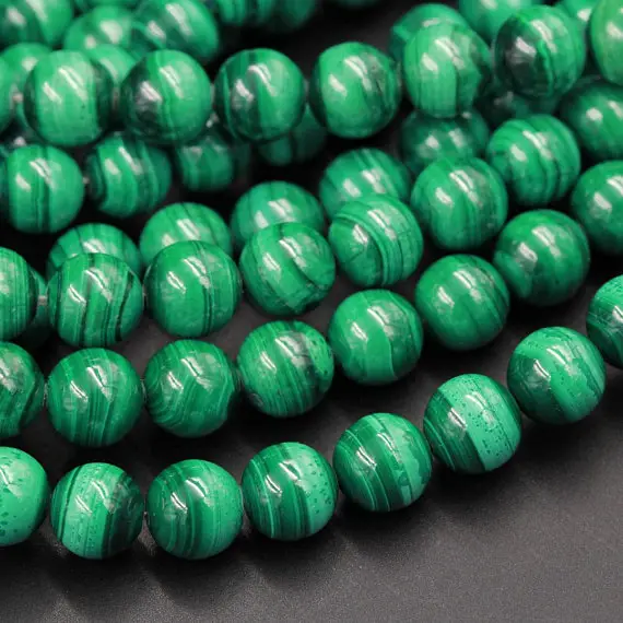 Natural Green Malachite 4mm 6mm 8mm 10mm Real Genuine Aaa Grade 15.5" Strand